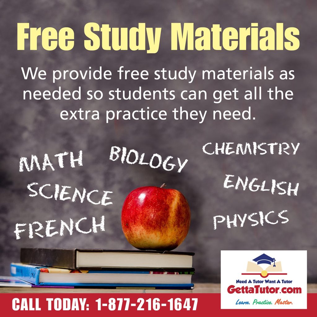 Free study materials for your tutoring sessions
