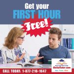 Free tutoring. Get your first hour free.